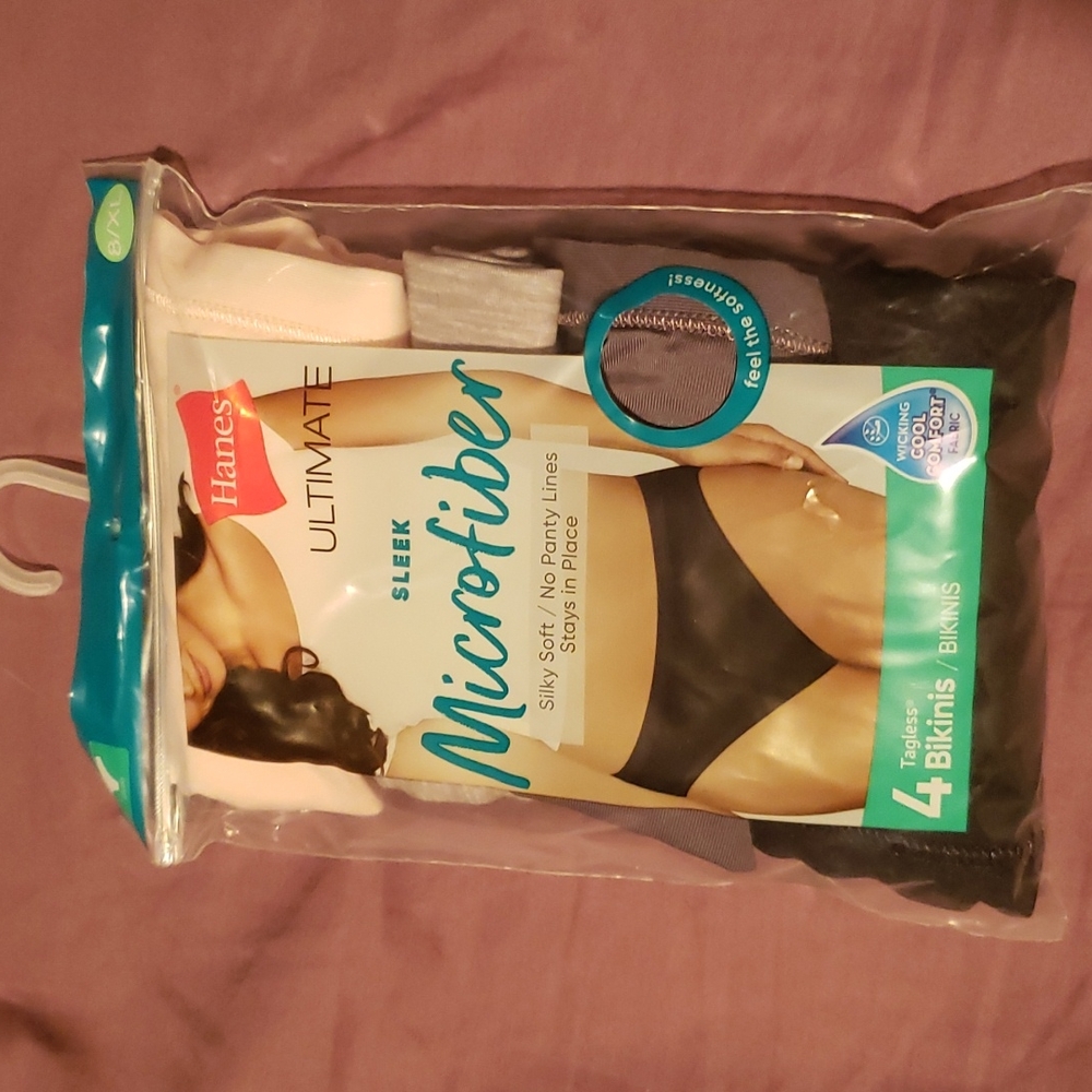 Brand new hanes bikini underwear microfiber